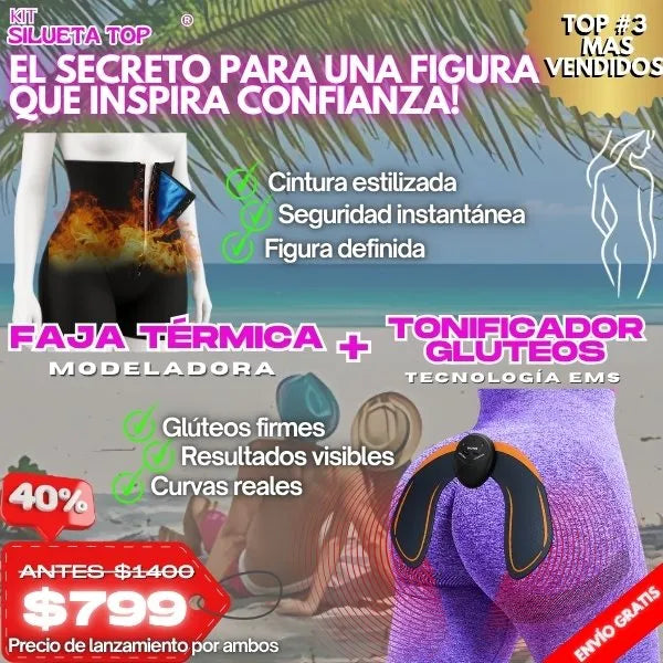 KIT SHORT SAUNA + EMS GLUEOS