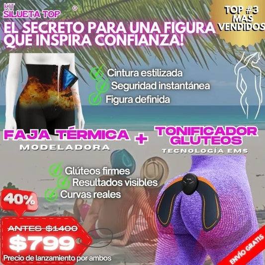 KIT SHORT SAUNA + EMS GLUEOS